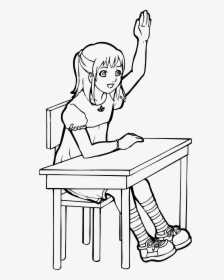 Download Student Raising Hand Clipart Black And White - Raise Your Hand Clipart Black And White, HD Png Download, Free Download