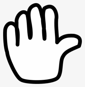 Torch Transparent Hand Clipart Black And White - Wave Hand Black And White, HD Png Download, Free Download