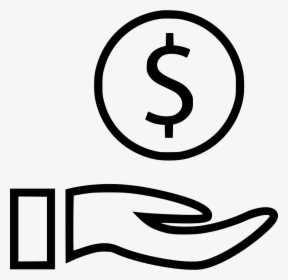 Hand Hands Dollar Sign Coin - Dollar Sign In Hand, HD Png Download, Free Download