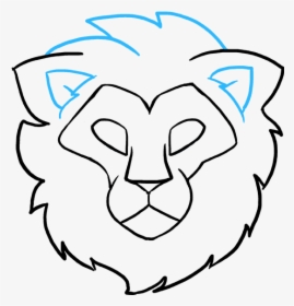 How To Draw Lion Head - Drawing Pictures Of Lions, HD Png Download, Free Download