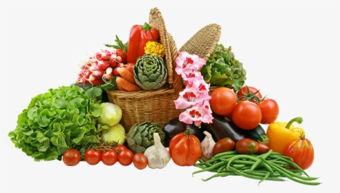 Vegetable Basket Fruit Clip Art - Transparent Background Fruits & Vegetables Png, Png Download, Free Download