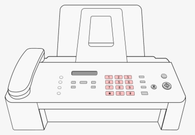 Drawing Of A Fax Machine, HD Png Download, Free Download
