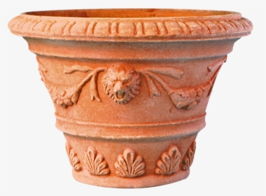 Terra Cotta Urn With Lion Heads, HD Png Download, Free Download