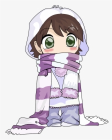 Chibi Girl With Scarf, HD Png Download, Free Download