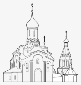Cathedral, Christianity, Religion, Russia, Temple - Cathedral Clipart Black And White Png, Transparent Png, Free Download