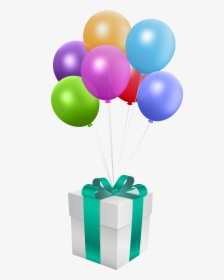 Balloon Gift Birthday Clip Art - Gift And Balloons Png, Transparent Png, Free Download