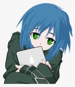 Girl With A Tablet Clip Arts - Sweet Girl Anime Characters, HD Png Download, Free Download