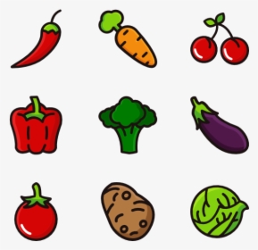 Icon Packs Vector - Fruits And Vegetables Clipart, HD Png Download, Free Download