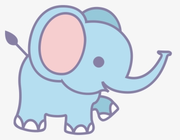 Cute Elephant Clip Arts - Cute Elephant Cartoon Transparent, HD Png Download, Free Download