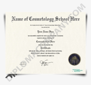 Cosmetology Certificate Template Free Templates Certificate - Santos Laguna, HD Png Download, Free Download