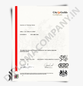Fake City And Guilds Certificate, Fake City And Guilds - Welsh Government, HD Png Download, Free Download