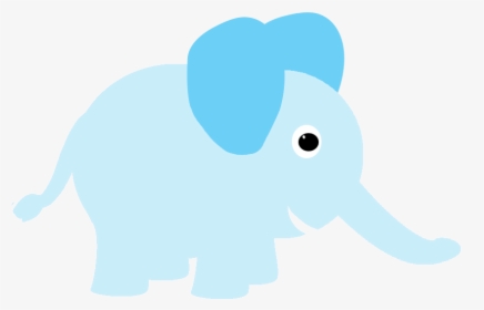 Baby Blue Circle Elephant Drawing - Cute Elephant Blue Png, Transparent Png, Free Download