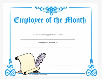 Employee Of The Month Certificate Main Image - Printable Art Certificate Of Authenticity, HD Png Download, Free Download