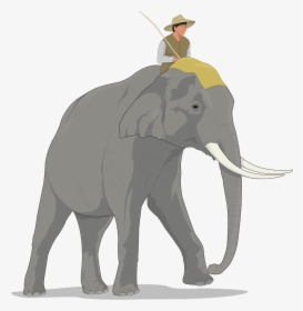 Elephant Clipart Brown - Rider And Elephant Metaphor, HD Png Download, Free Download