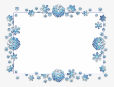 Vacation, Frame Border Card Xmas Christmas Snow Flak - Transparent Background Snowflake Border, HD Png Download, Free Download