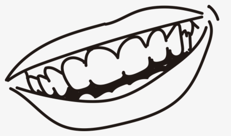 Smile, Mouth, Teeth, Dentist, Smiling, Dentistry - Mouth Png Black And White, Transparent Png, Free Download