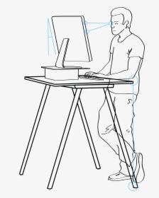 Standing Desks Increase Productivity - Standing Table Clipart, HD Png Download, Free Download