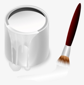 White Paint Bucket And Paint Brush Svg Clip Arts, HD Png Download, Free Download