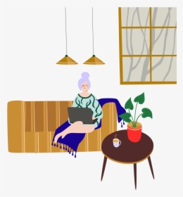 Paced Startup A Like Environment - Woman At Home Illustrations, HD Png Download, Free Download