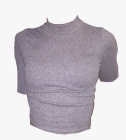 #grey #tshirt #shirt #top #png #pngs #female #girl - Sweater, Transparent Png, Free Download