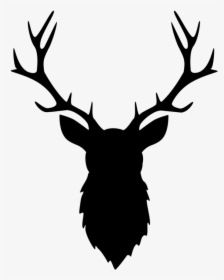 Elk Silhouette Png , Png Download - Deer Head Drawing Outline, Transparent Png, Free Download