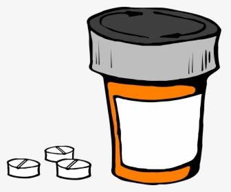 Pill Bottle Drawing Transparent Background, HD Png Download, Free Download