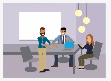 The Sra Team Members Meet In An Office - Art Table, HD Png Download, Free Download