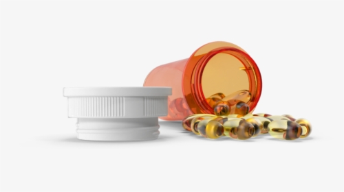 3d Spilled Pill Bottle With Yellow Pharmaceuticals - Pill, HD Png Download, Free Download