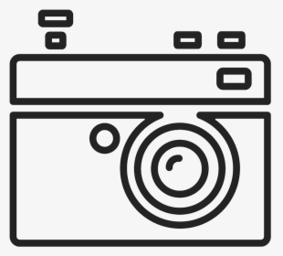 80"s Camera Outline Rubber Stamp - White Camera Outline Png, Transparent Png, Free Download