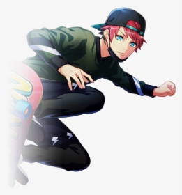 Anime Boy With Skateboard, HD Png Download, Free Download