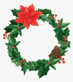 Wreath Christmas Garland Flower, HD Png Download, Free Download