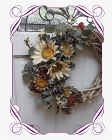 Country Christmas Wreath Png - Flower Bouquet, Transparent Png, Free Download