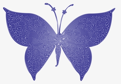 Butterfly,electric Blue,symmetry - Clip Art Gold Butterfly Design, HD Png Download, Free Download