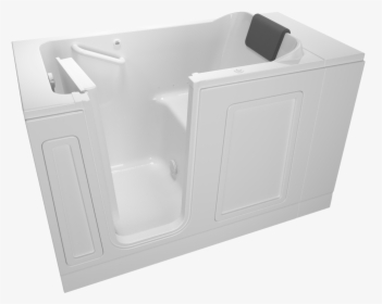 Acrylic Luxury Series Left Drain Walk-in Tub With Air - Bathtub, HD Png Download, Free Download