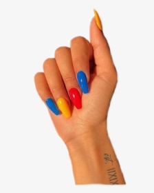 Acrylics Hehe - Blue And Red Acrylic Nails, HD Png Download, Free Download