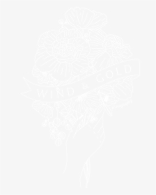 Wind And Gold-03 - Johns Hopkins Logo White, HD Png Download, Free Download