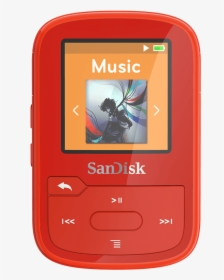 Sandisk Clip Sport Plus 16gb Red - Sandisk Clip Sport Plus, HD Png Download, Free Download