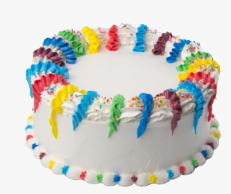 #birthday #cake #confetti #party #rainbow #rainbowcore - Colourful Fresh Cream Cake, HD Png Download, Free Download