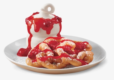 Product Details Dqbakes Funnel Strawberry 2 - Dairy Queen Strawberry Funnel Cake, HD Png Download, Free Download