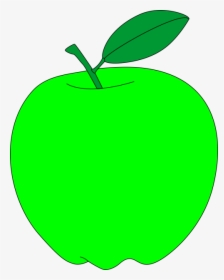 Green Apple With Green Leaf Free Vector Clipart - Green Apple Free Printable, HD Png Download, Free Download