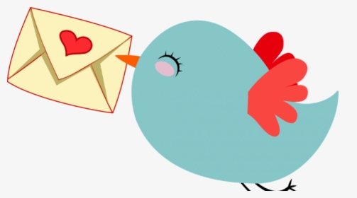 A Cartoon Bird With A Cartoon Envelope In His Beak - Mensajes Bonitos Para Mi Amiga Secreta, HD Png Download, Free Download