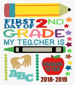 First Day Of 2nd Grade Sign, HD Png Download, Free Download