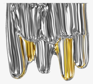 #melted #gold #silver #metal #shiny #drip #slime - Illustration, HD Png Download, Free Download