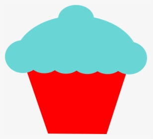 Blue And Red Cupcake Clip Art - Clip Art, HD Png Download, Free Download