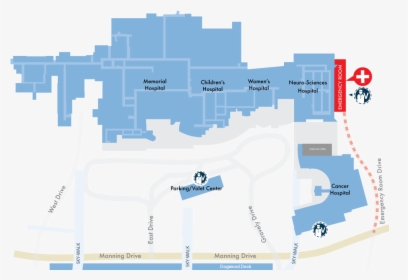 Map - Floor Plan Unc Hospital Map, HD Png Download, Free Download