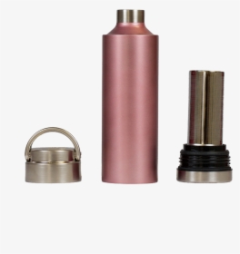 Rose Gold Pink Bottle With Removable Top And Bottom - Water Bottle, HD Png Download, Free Download