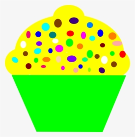 Cupcake Clipart Yellow - Yellow Cupcake Clipart Png, Transparent Png, Free Download