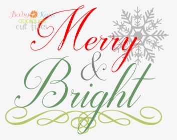 Christmas Merry And Bright Transparent, HD Png Download, Free Download