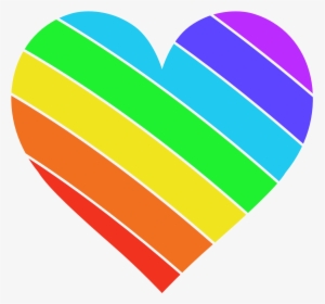 Rainbow Heart Color - Transparent Background Rainbow Heart, HD Png Download, Free Download