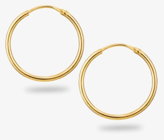 22kt Yellow Gold Hoop Earrings - Earrings, HD Png Download, Free Download